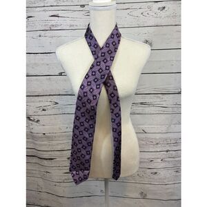 Men's Robert Talbot Tie, One Size, Purple & Black